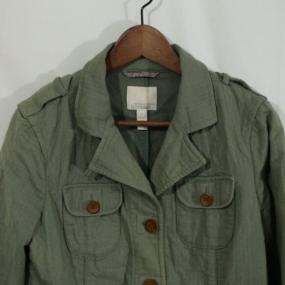 Banana Republic Heritage Military Utility Jacket Olive Green Women’s Size M - Picture 1 of 8